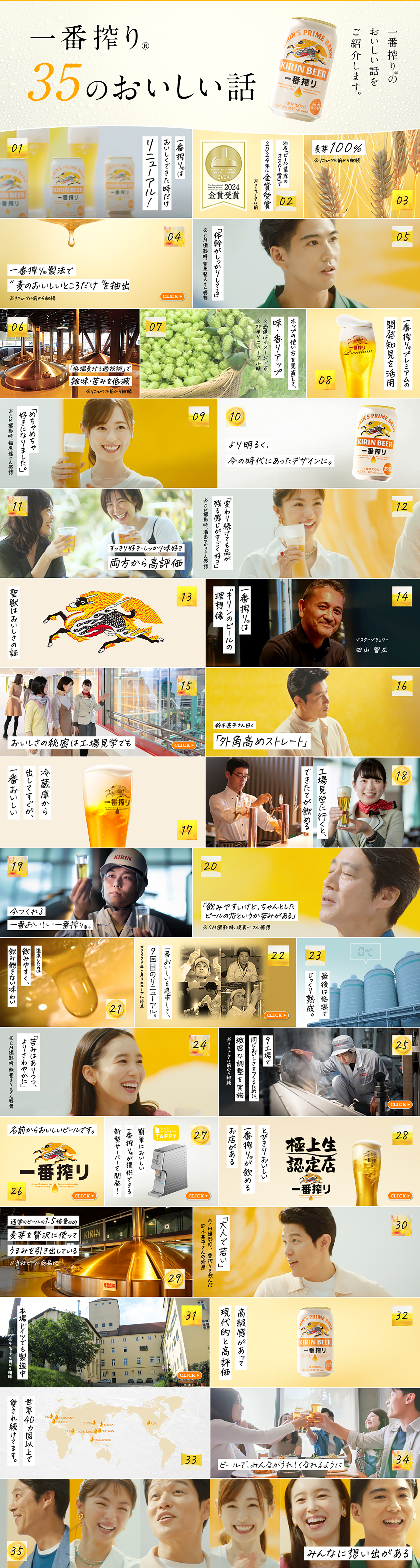 一番搾り®35のおいしい話｜ビール・発泡酒・新ジャンル（発泡酒