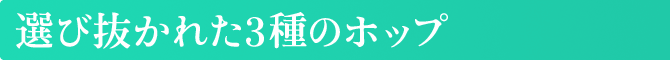 選び抜かれた3種のホップ