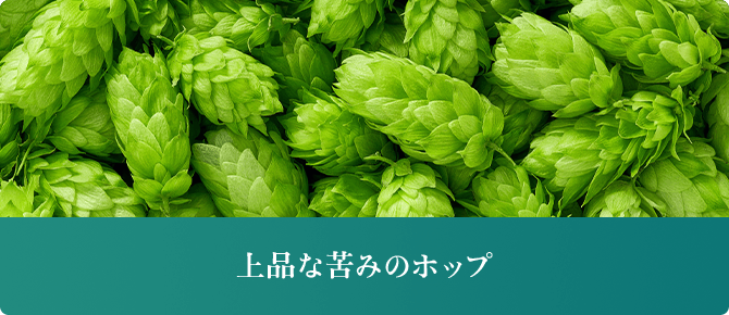 上品な苦みのホップ