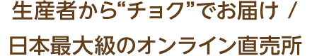生産者から"チョク"でお届け/日本最大級のオンライン直売所