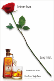 2004年の広告。「Delicate Flavor. Long Finish.」