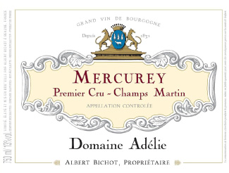 ドメーヌ・アデリー メルキュレ・プルミエ・クリュ シャン・マルタン ラベル