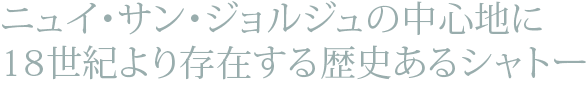 ニュイ・サン・ジョルジュの中心地に18世紀より存在する歴史あるシャトー
