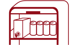 冷蔵庫棚のイラスト