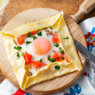 卵とチーズのガレット風