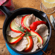 豚肉とりんごのバタークリーム煮