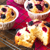 ミックスベリーのカップケーキ