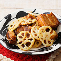 レンコンと豚肉のハニーマスタード 