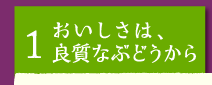 おいしさは、良質なぶどうから