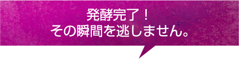 発酵完了！その瞬間を逃しません。