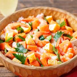 サーモンとえびのちらし寿司