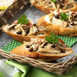 きのこたっぷりタルティーヌ