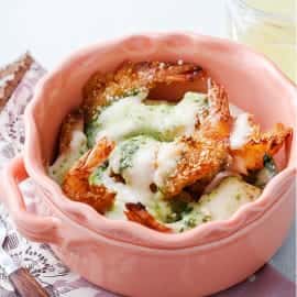 エビフライのバジルグラタン