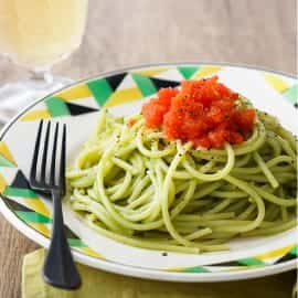 明太子のジェノベーゼパスタ