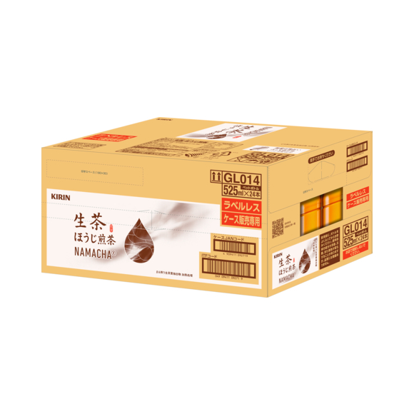 キリン 生茶 ほうじ煎茶 525ml ペットボトル（ラベルレス／ケース販売