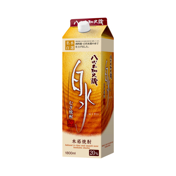 八代不知火蔵 20度 むぎ焼酎 白水 1800ml 紙｜商品・品質情報