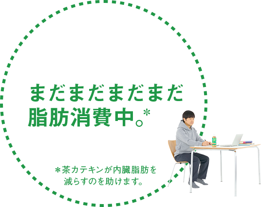 まだまだまだまだ脂肪消費中。＊ ＊茶カテキンが内臓脂肪を減らすのを助けます。