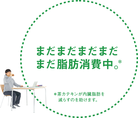 まだまだまだまだまだ脂肪消費中。＊ ＊茶カテキンが内臓脂肪を減らすのを助けます。