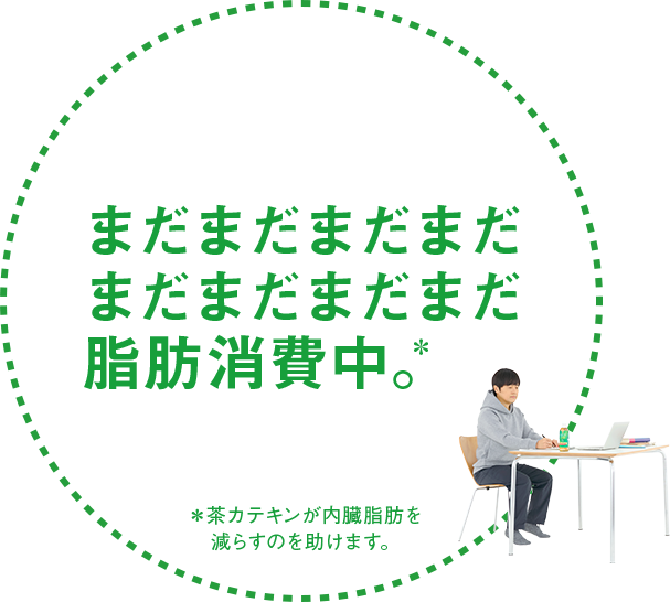 まだまだまだまだまだまだまだまだ脂肪消費中。＊ ＊茶カテキンが内臓脂肪を減らすのを助けます。