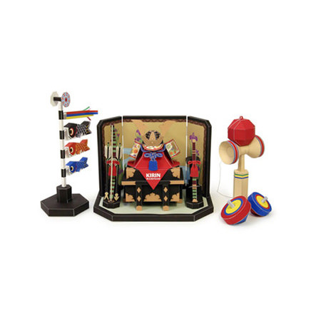 端午の節句 かぶと飾り 春 夏のペーパークラフト キリン