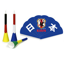 サッカー応援グッズ～せんす・ブブゼラ～｜サッカーのペーパークラフト