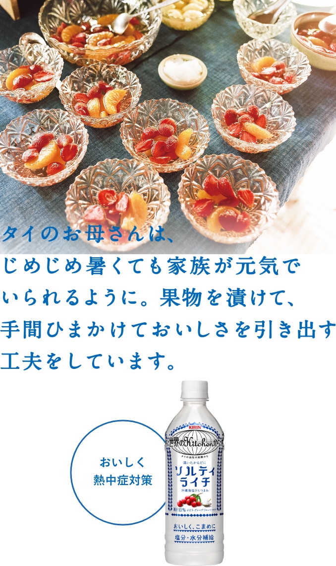 ソルティライチ おいしく熱中症対策