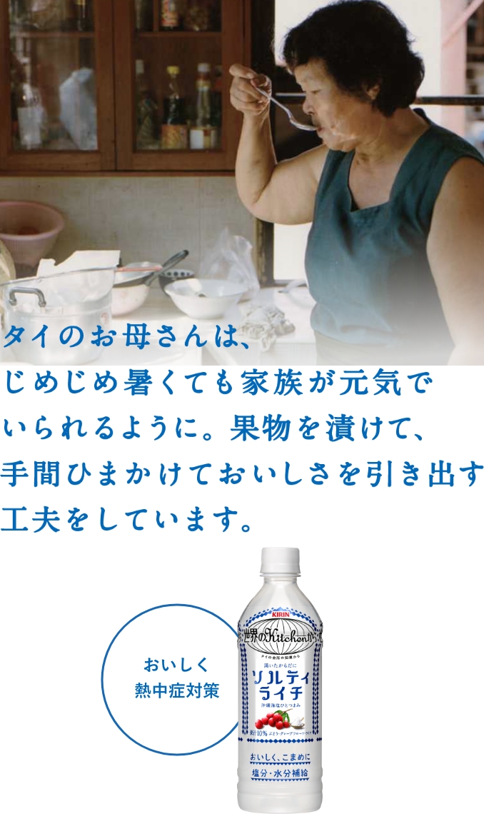 ソルティライチ おいしく熱中症対策