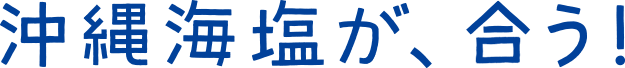 沖縄海塩が合う